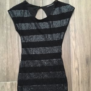 Black Sequin Used Mini Dress